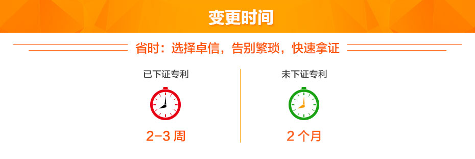 专利变更所需时间