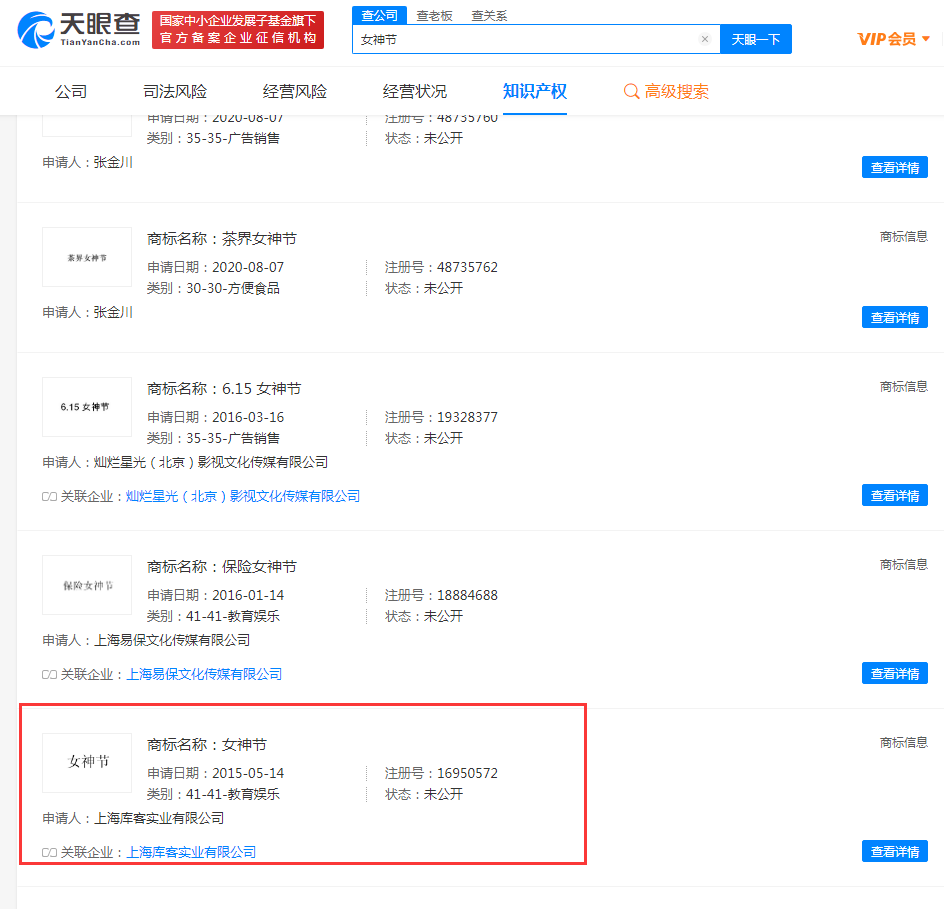“女神节”相关商标已被抢注